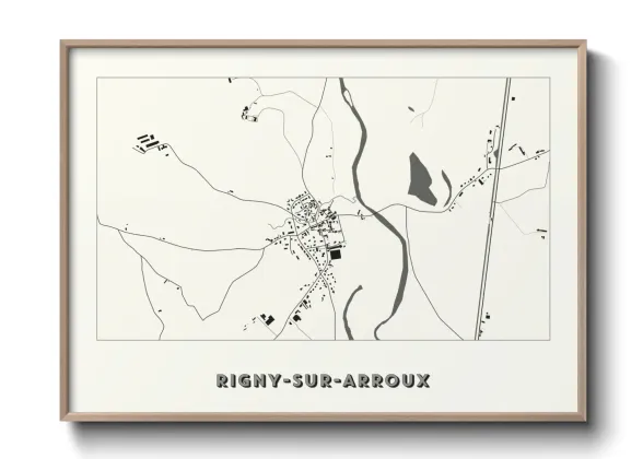 Une affiche de carte sur Rigny-sur-Arroux