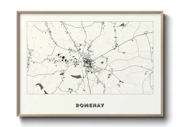 Une affiche de carte sur Romenay