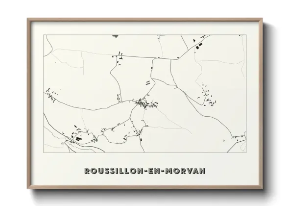 Une affiche de carte sur Roussillon-en-Morvan