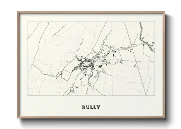 Une affiche de carte sur Rully