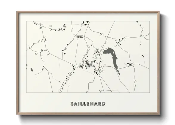Une affiche de carte sur Saillenard