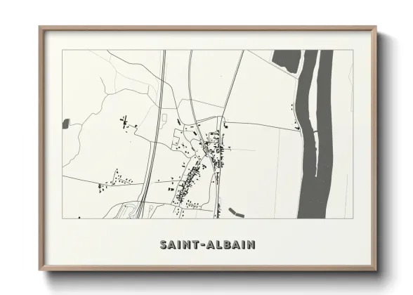 Une affiche de carte sur Saint-Albain