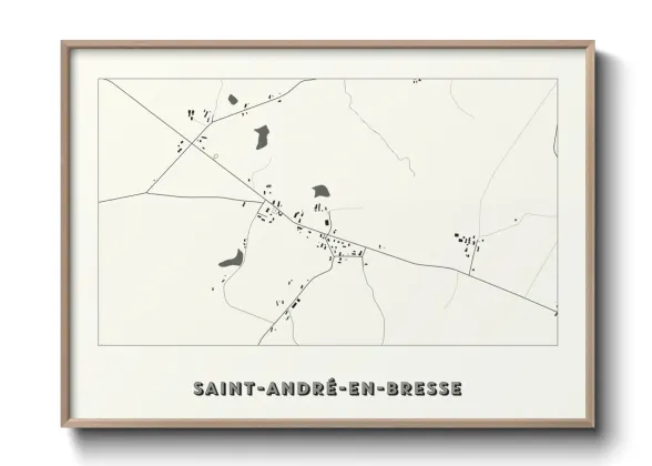 Une affiche de carte sur Saint-André-en-Bresse