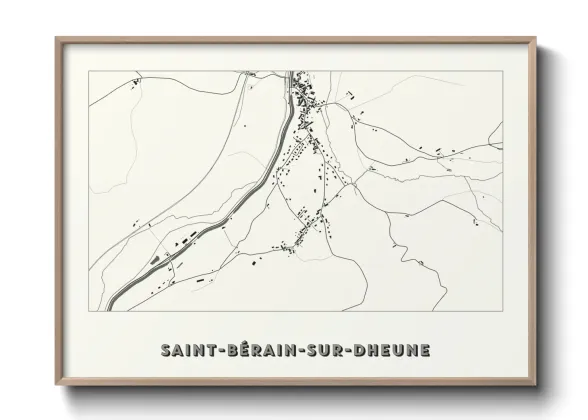 Une affiche de carte sur Saint-Bérain-sur-Dheune