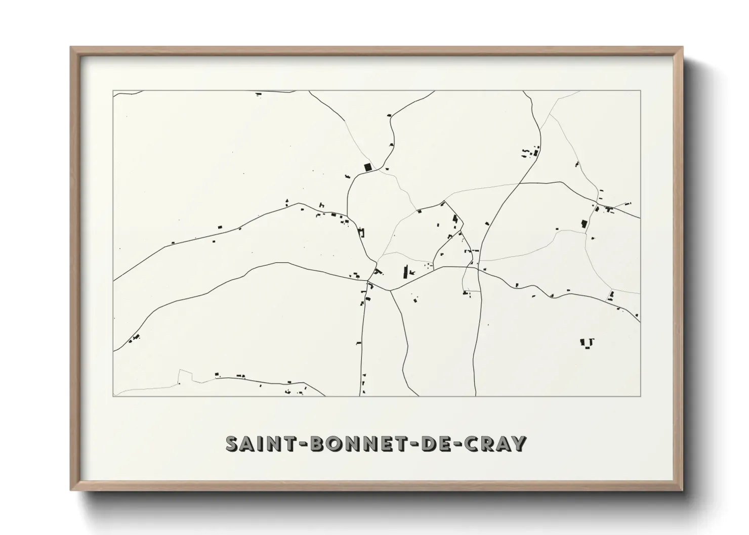 Un poster carteSaint-Bonnet-de-Cray