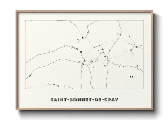 Une affiche de carte sur Saint-Bonnet-de-Cray
