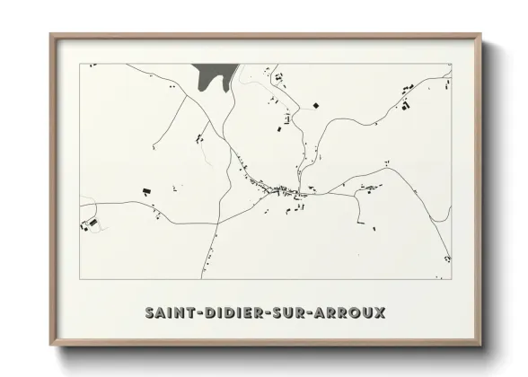 Une affiche de carte sur Saint-Didier-sur-Arroux
