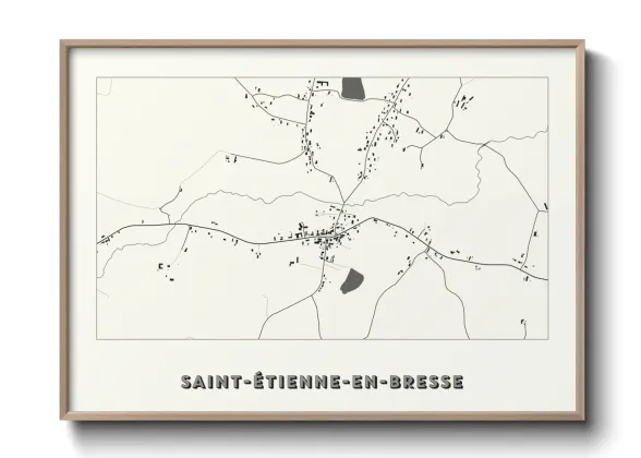 Une affiche de carte sur Saint-Étienne-en-Bresse