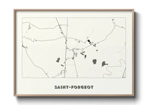 Une affiche de carte sur Saint-Forgeot