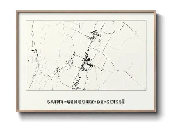 Une affiche de carte sur Saint-Gengoux-de-Scissé