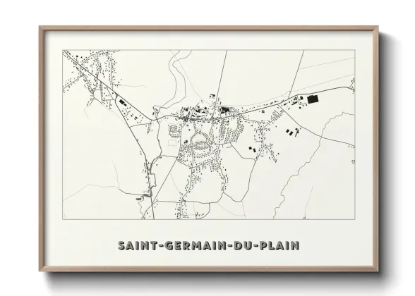 Une affiche de carte sur Saint-Germain-du-Plain