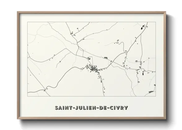 Une affiche de carte sur Saint-Julien-de-Civry