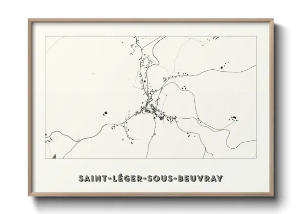 Une affiche de carte sur Saint-Léger-sous-Beuvray