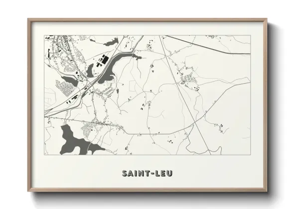 Une affiche de carte sur Saint-Leu