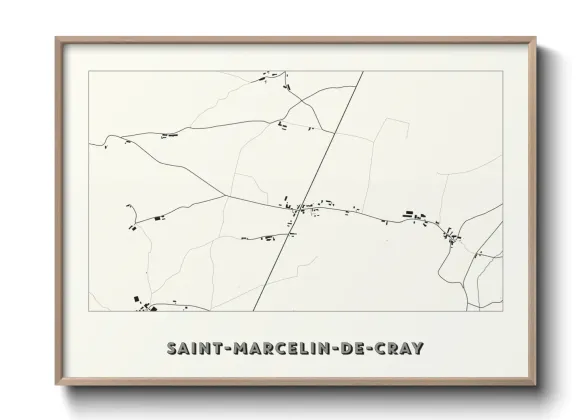 Une affiche de carte sur Saint-Marcelin-de-Cray