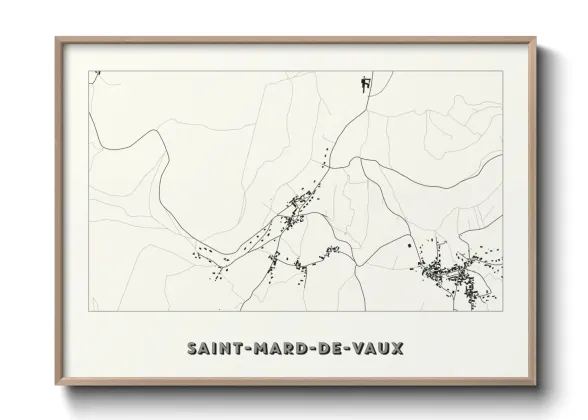 Une affiche de carte sur Saint-Mard-de-Vaux