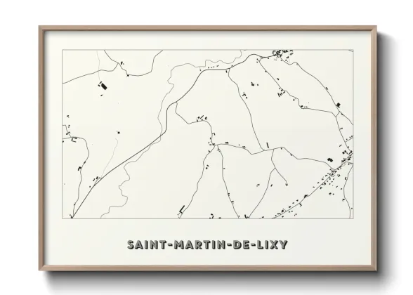 Une affiche de carte sur Saint-Martin-de-Lixy