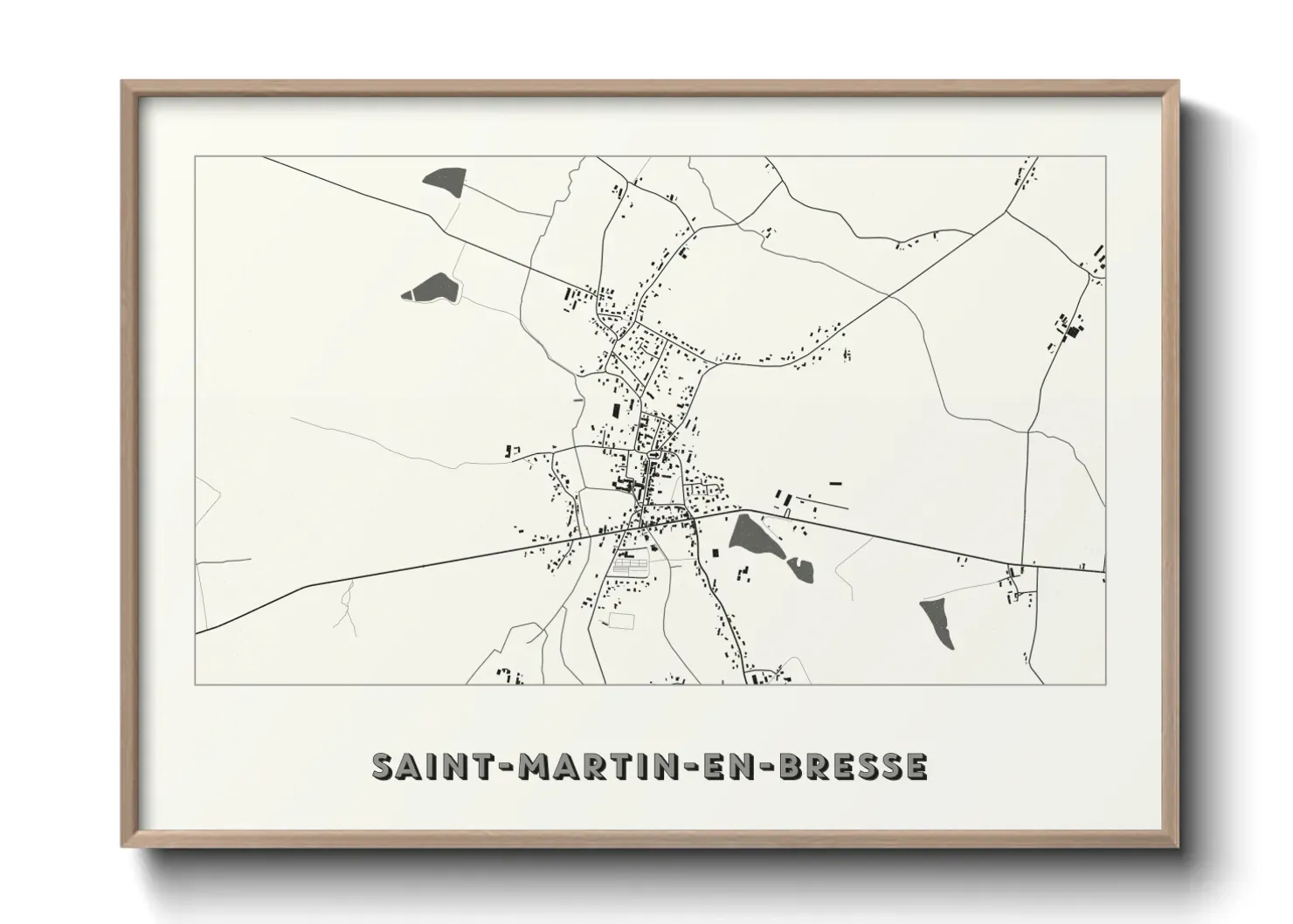 Un poster carteSaint-Martin-en-Bresse