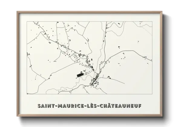 Une affiche de carte sur Saint-Maurice-lès-Châteauneuf