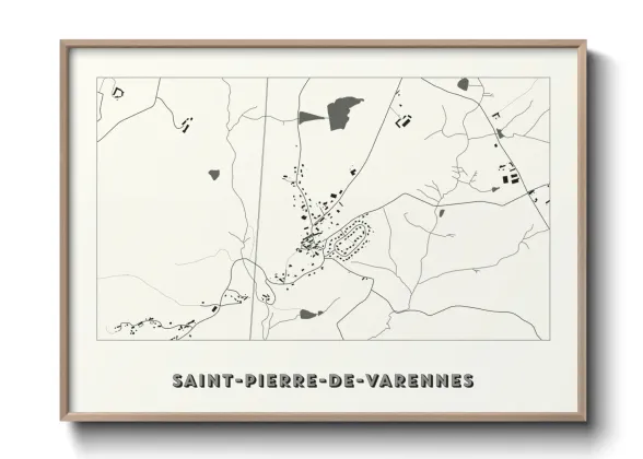 Une affiche de carte sur Saint-Pierre-de-Varennes