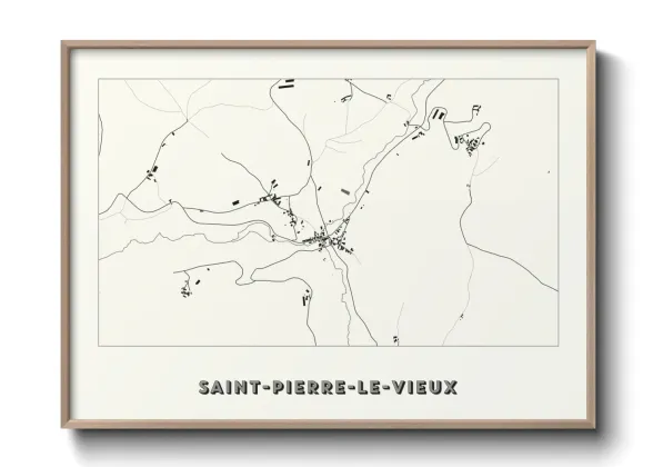 Une affiche de carte sur Saint-Pierre-le-Vieux