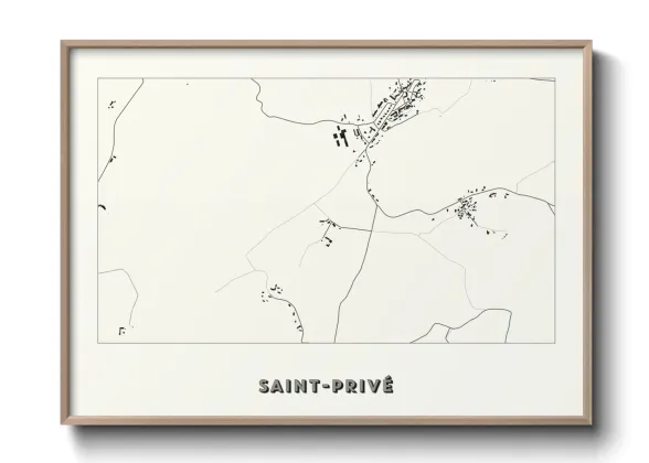 Une affiche de carte sur Saint-Privé