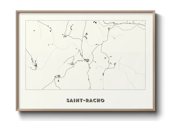 Une affiche de carte sur Saint-Racho