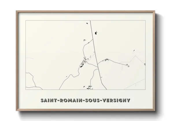 Une affiche de carte sur Saint-Romain-sous-Versigny
