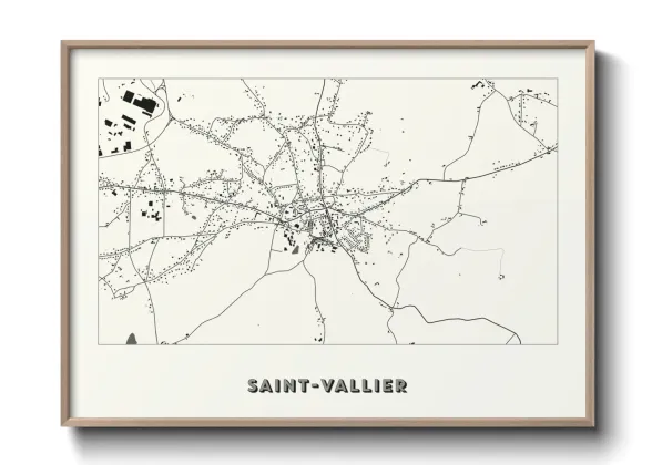 Une affiche de carte sur Saint-Vallier