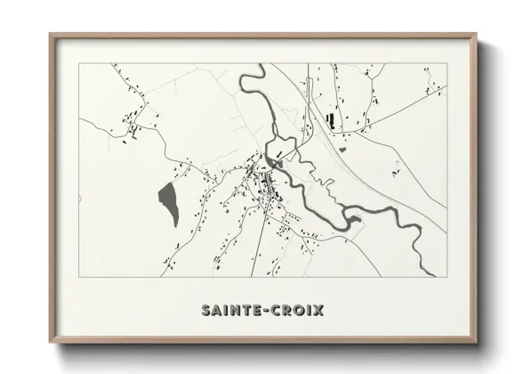 Une affiche de carte sur Sainte-Croix