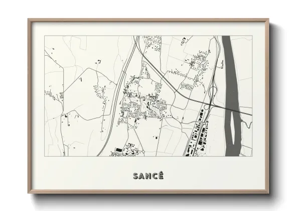 Une affiche de carte sur Sancé
