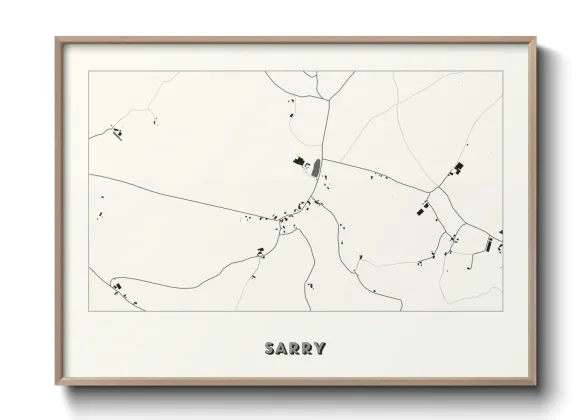 Une affiche de carte sur Sarry