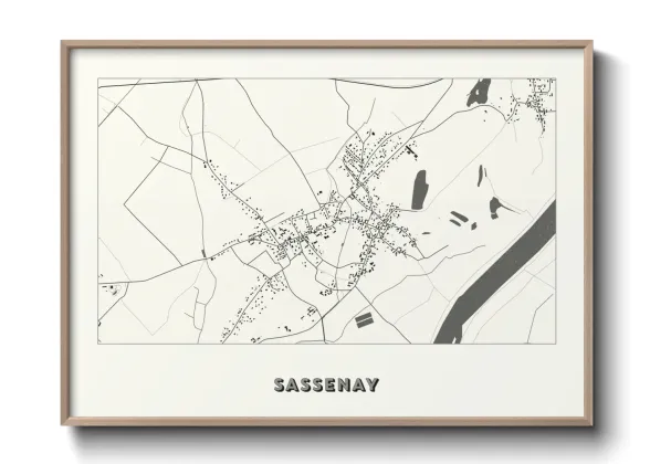 Une affiche de carte sur Sassenay
