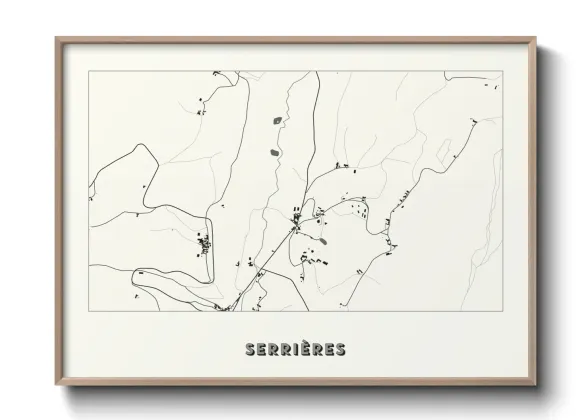 Une affiche de carte sur Serrières