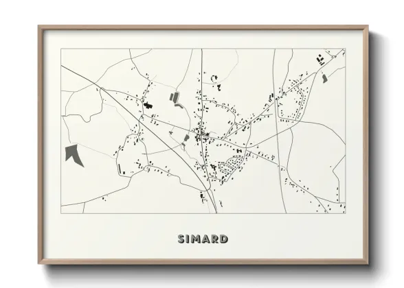 Une affiche de carte sur Simard