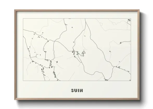 Une affiche de carte sur Suin