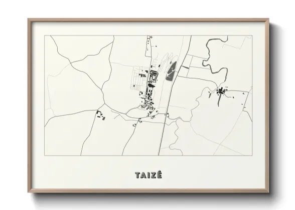 Une affiche de carte sur Taizé