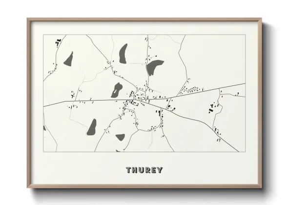 Une affiche de carte sur Thurey