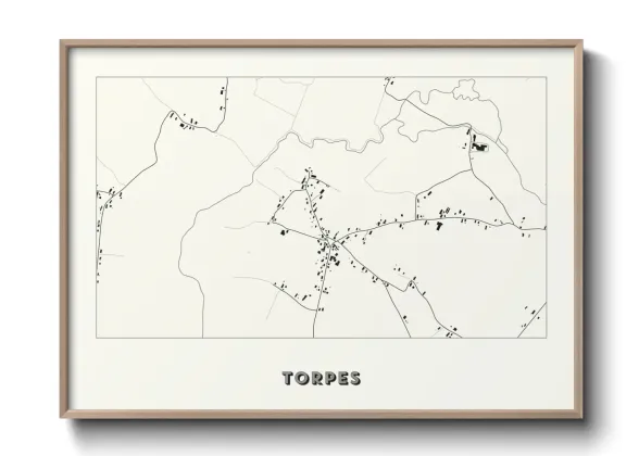 Une affiche de carte sur Torpes