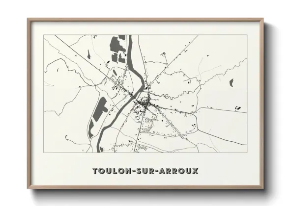 Une affiche de carte sur Toulon-sur-Arroux