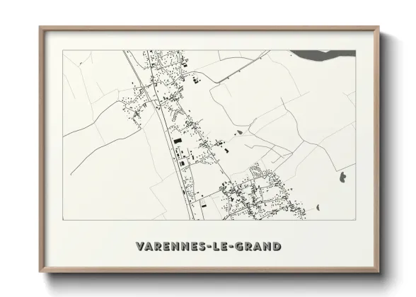 Une affiche de carte sur Varennes-le-Grand