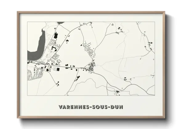 Une affiche de carte sur Varennes-sous-Dun