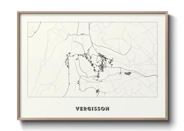 Une affiche de carte sur Vergisson