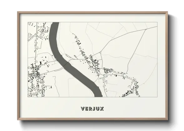 Une affiche de carte sur Verjux