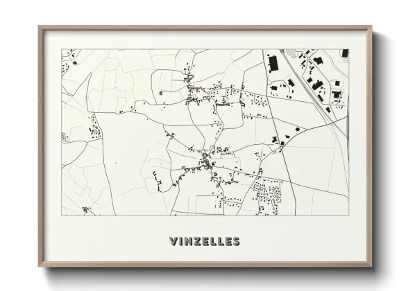 Une affiche de carte sur Vinzelles