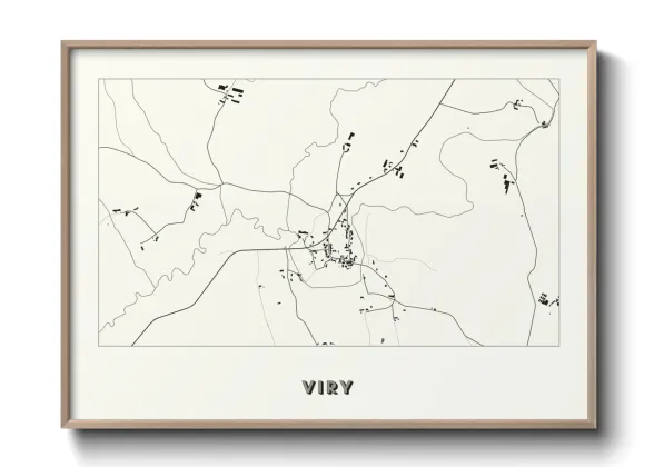 Une affiche de carte sur Viry