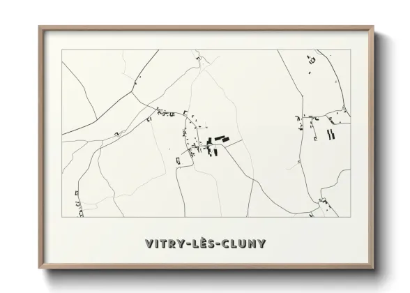 Une affiche de carte sur Vitry-lès-Cluny