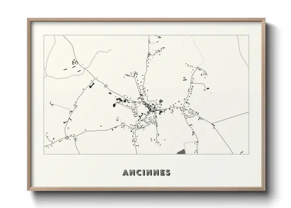 Une affiche de carte sur Ancinnes