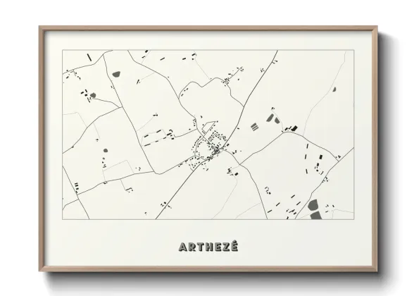 Une affiche de carte sur Arthezé