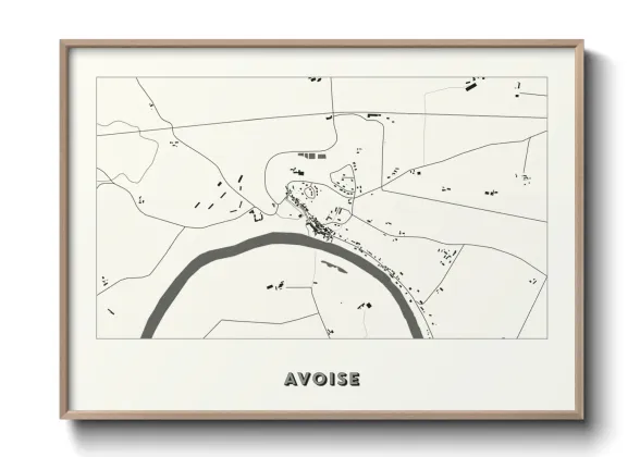 Une affiche de carte sur Avoise
